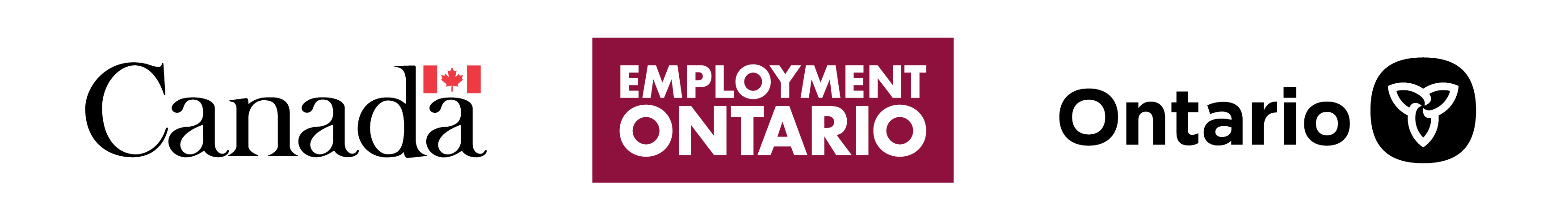 Canada Employment ontario and Ontario logos